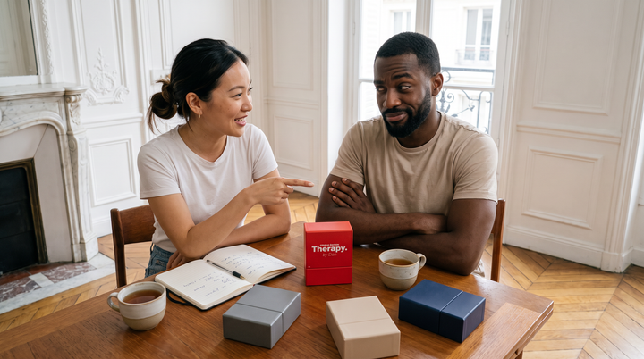Jeu de cartes couple : le comparatif honnête de 5 jeux de questions (Therapy inclus)